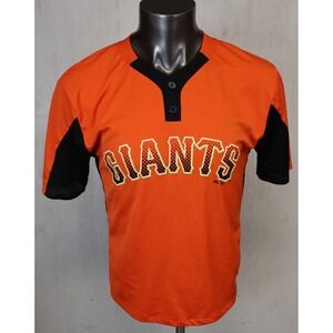Majestic San Francisco Giants MLB Baseball Orange Jersey Size L Cool Base Blank